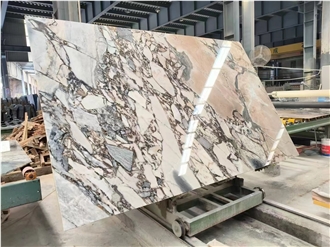 Lilac Natural Stone Bulgari White Marble Polished Slab Tiles