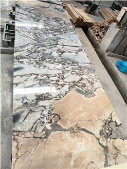 Lilac Natural Stone Bulgari White Marble Polished Slab Tiles