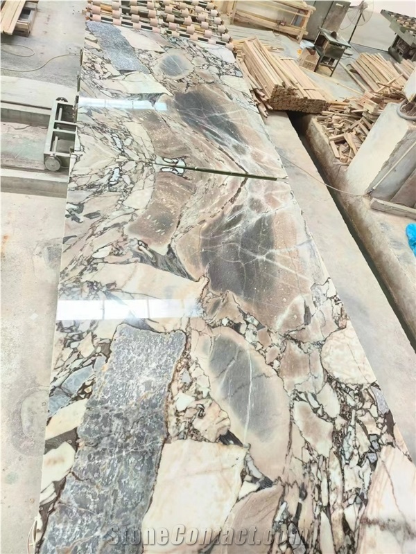 Lilac Natural Stone Bulgari White Marble Polished Slab Tiles