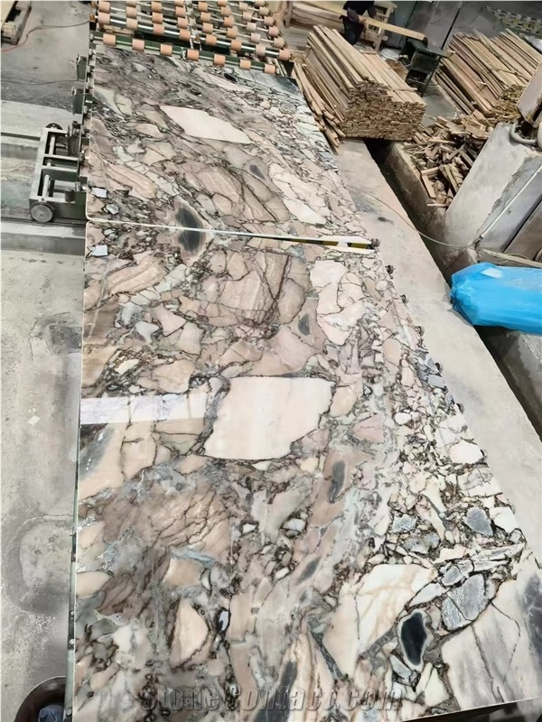 Lilac Natural Stone Bulgari White Marble Polished Slab Tiles