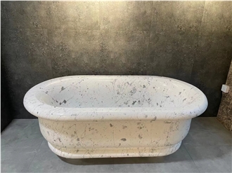 White Marble Stone Fashion Bathtub White Marble Stone Fashion Bathtub