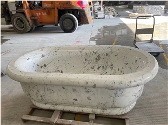 White Marble Stone Fashion Bathtub
