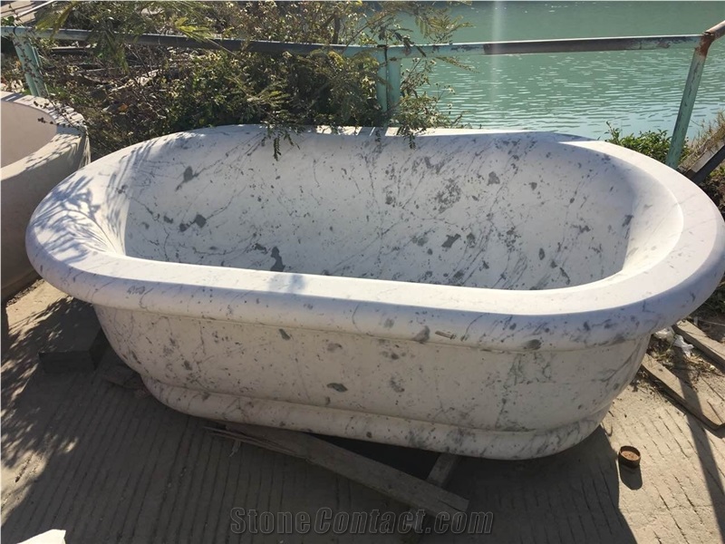 White Marble Stone Fashion Bathtub