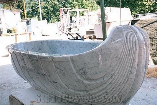 White Marble Stone Fashion Bathtub