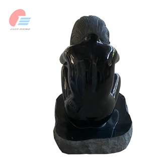 Absolute Black Granite Polished Weeping Woman Sculpture