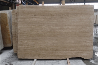 Light Beige Travertine Slabs, Tiles