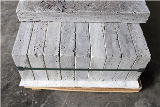 Silver Travertine Curbstone