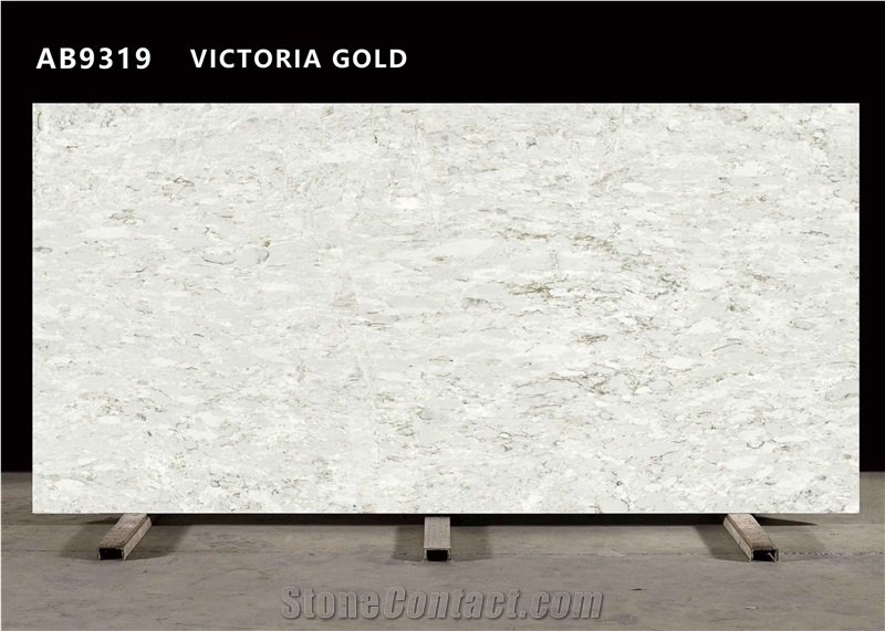 AB9319 VICTORIA GOLD Quartz Slabs