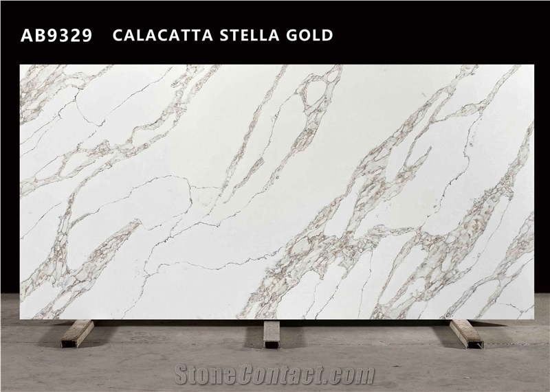 AB9329 CALACATTA STELLA GOLD Quartz Slabs