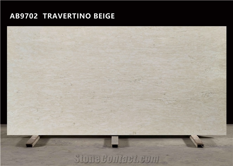 AB9702 TRAVERTINO BEIGE  Quartz Slabs