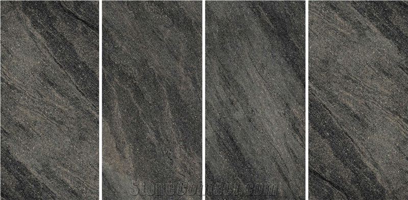 Dark Grey Galaxy Sintered Stone Slabs 1200*600Mm