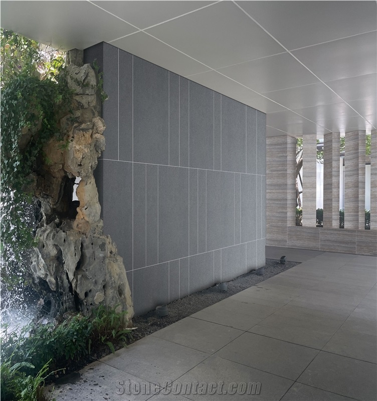 Dark Volcanic Rock Sintered Stone Slabs 1200*600Mm