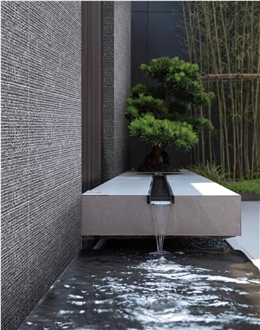 Flowing Stone Light Grey Sintered Stone Slabs