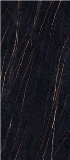 Silk Gold Black Sintered Stone Slabs Silk Gold Black Sintered Stone Slabs