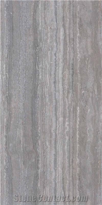 Silver Travertine - Grey Travertine Sintered Stone Slabs 1200*600Mm