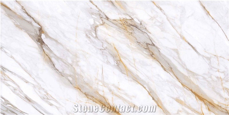 ST014T CALACATTA GOLD Printed Quartz Slabs