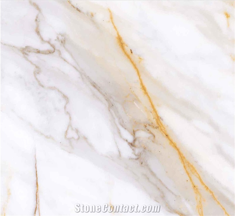 ST014T CALACATTA GOLD Printed Quartz Slabs