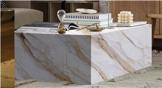 ST014T CALACATTA GOLD Printed Quartz Slabs