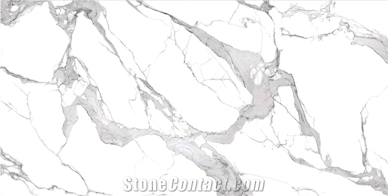 ST020T CALACATTA WHITE  Printed Quartz Slabs