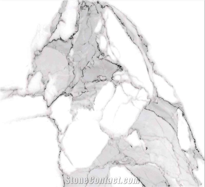 ST020T CALACATTA WHITE  Printed Quartz Slabs
