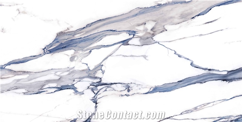 ST029T CALACATTA BLUE  Printed Quartz Slabs