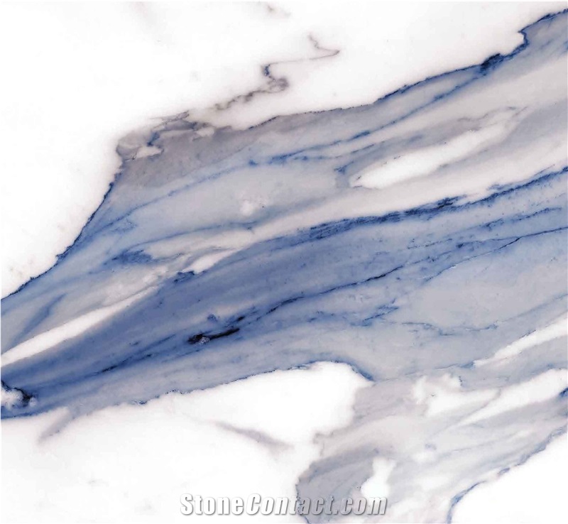 ST029T CALACATTA BLUE  Printed Quartz Slabs