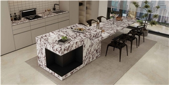 ST819T BULGARI PURPLE Printed  Quartz Slabs