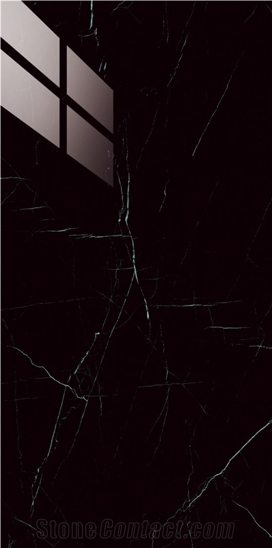 White Stripe In Black  Sintered Stone Slabs 1200*600Mm