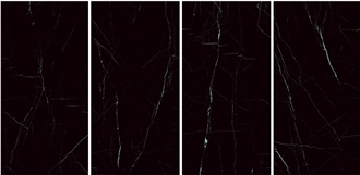White Stripe In Black  Sintered Stone Slabs 1200*600Mm