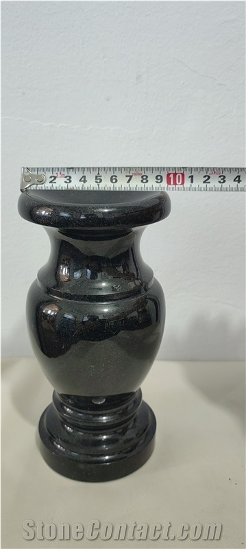 Granite Black Monumental Vase