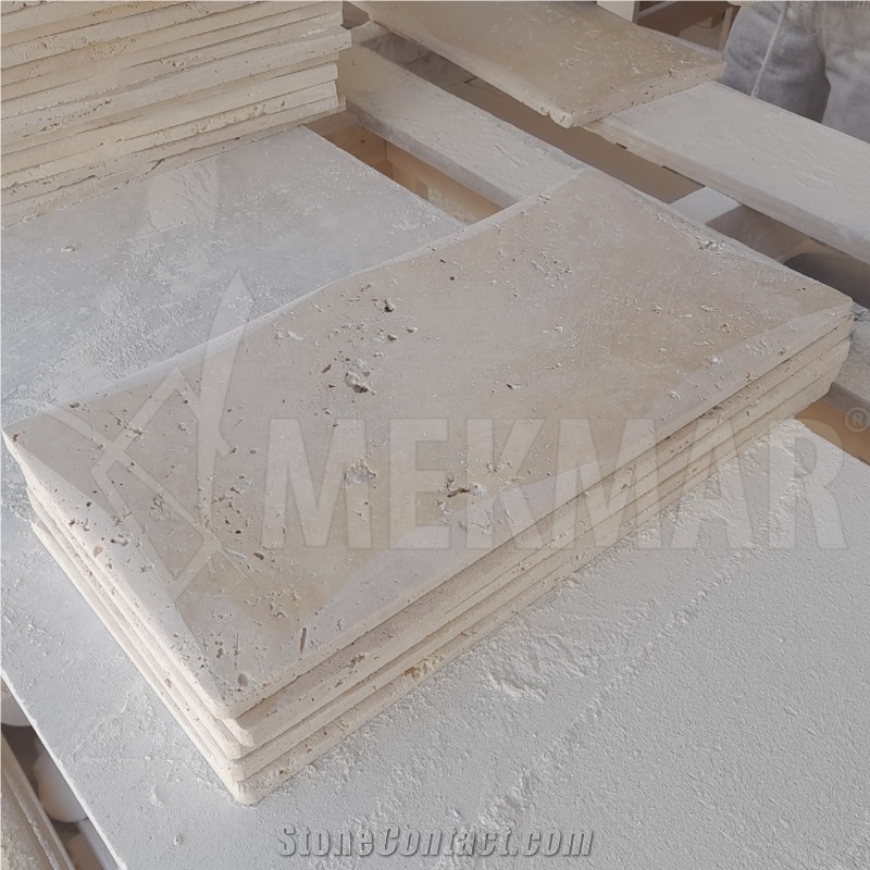 Classic Pillowed Travertine Pattern Set Tiles