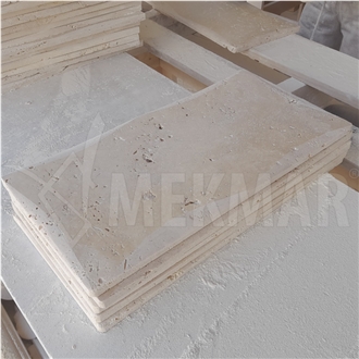 Classic Pillowed Travertine Pattern Set Tiles