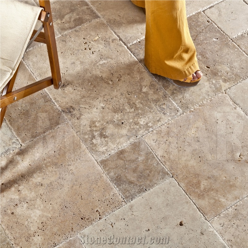 Scott Rustic Pattern Set Travertine Tiles