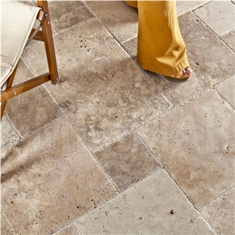 Scott Rustic Pattern Set Travertine Tiles