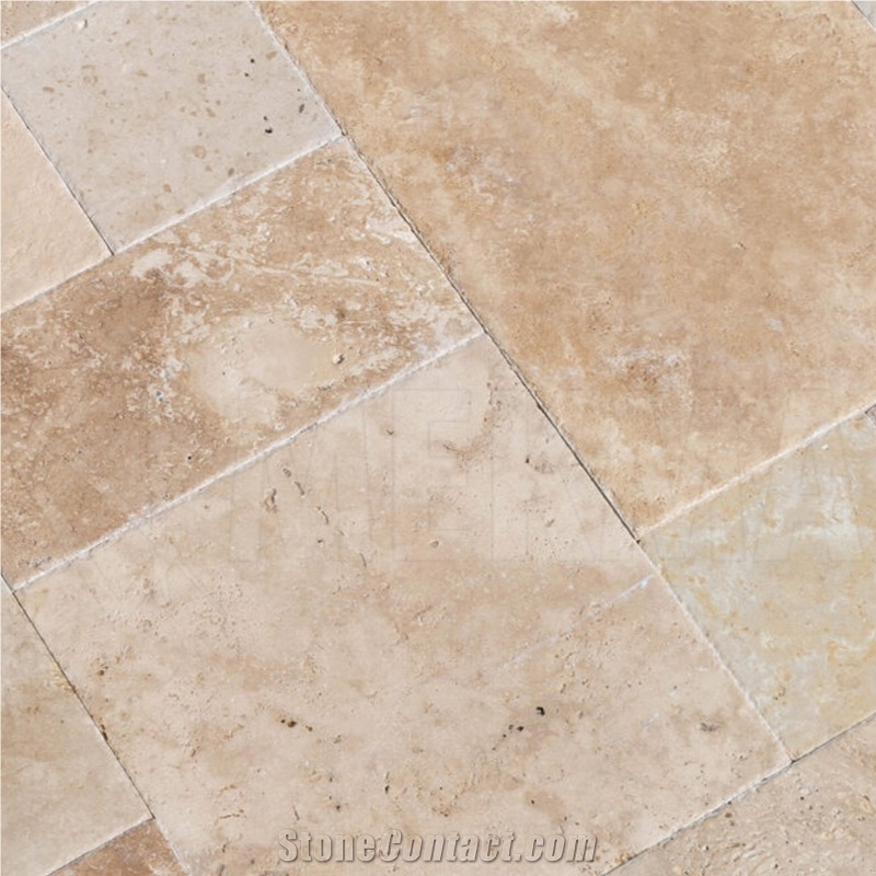 Scott Rustic Pattern Set Travertine Tiles