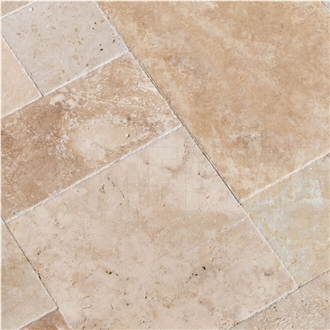 Scott Rustic Pattern Set Travertine Tiles