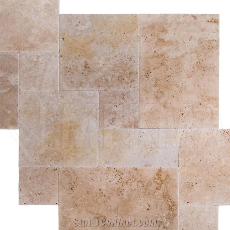Scott Rustic Pattern Set Travertine Tiles