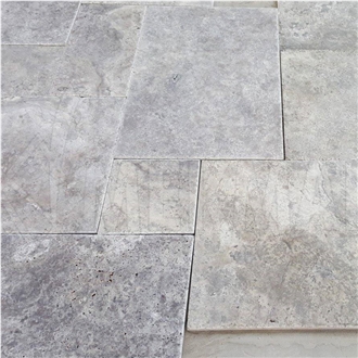 Silver Grey Travertine Pattern Set Tiles