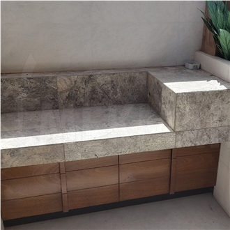 Silver Grey Travertine Tile, Honed & Filled Silver Grey Travertine Tile, Honed & Filled