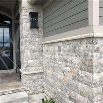 Silver Splitface Travertine Wall Tiles Silver Splitface Travertine Wall Tiles