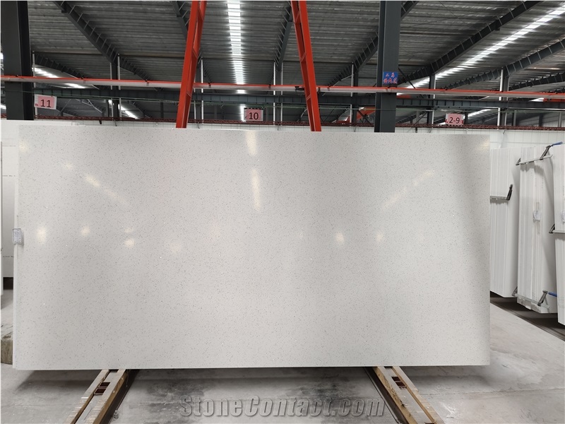 Background Big Stone Slabs Crystal White Quartz Slabs