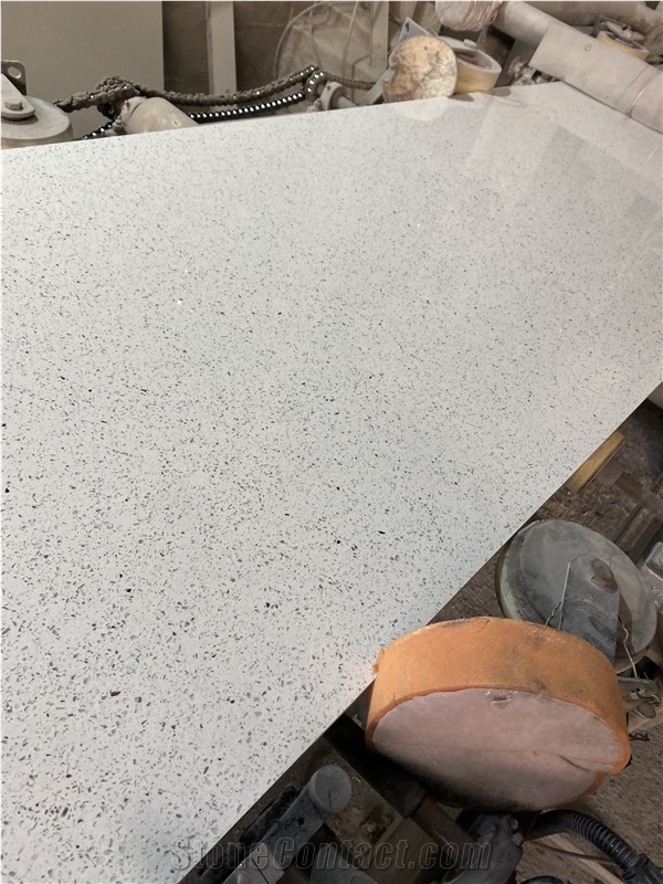 Background Big Stone Slabs Crystal White Quartz Slabs