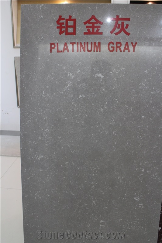 Beautiful Platinum Grey Artificial Stone Slabs
