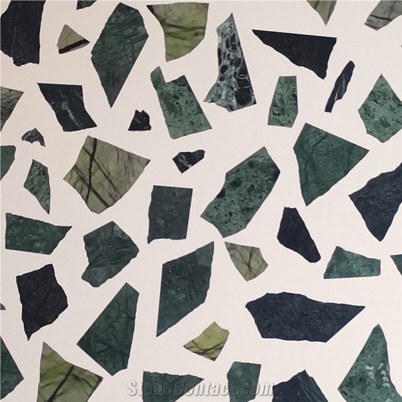 Green Mosaic  Terrazzo Slabs