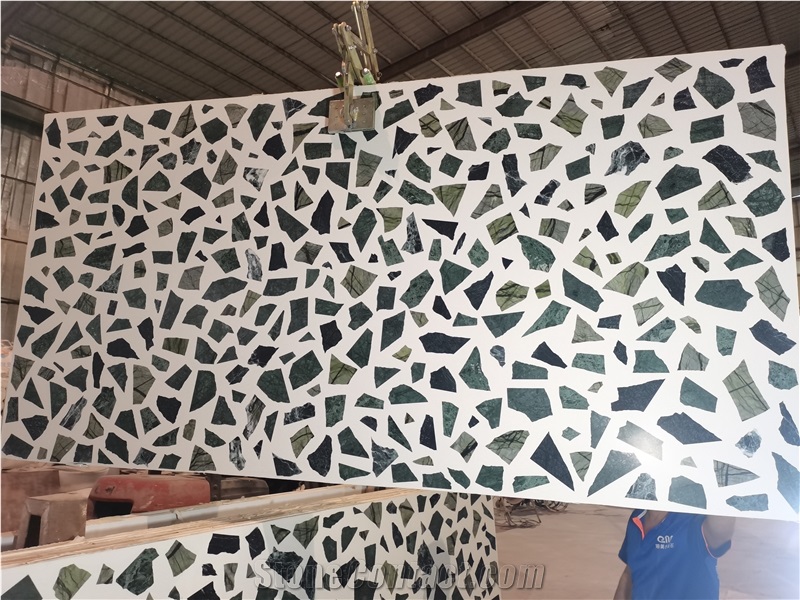 Green Mosaic  Terrazzo Slabs
