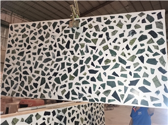Green Mosaic  Terrazzo Slabs