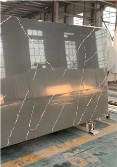 High Quality Calacatta Gray Quartz Slabs,Big Slabs