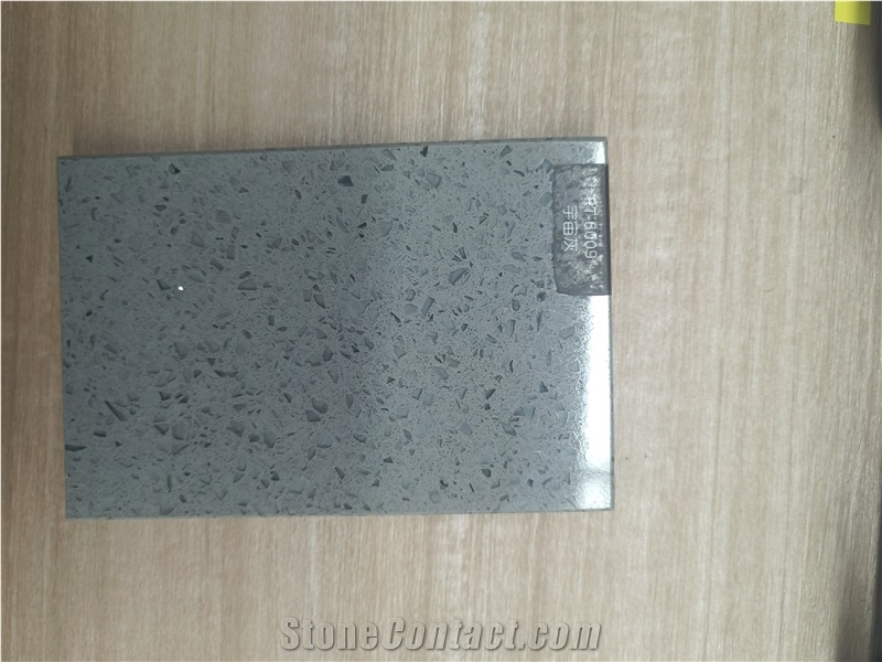High Quality Crystal Grey  Artificial Stone Slabs