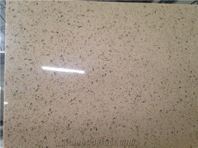 Light Yellow Crystal Engineered  Artificial Stone Slabs