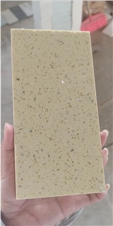Light Yellow Crystal Engineered  Artificial Stone Slabs